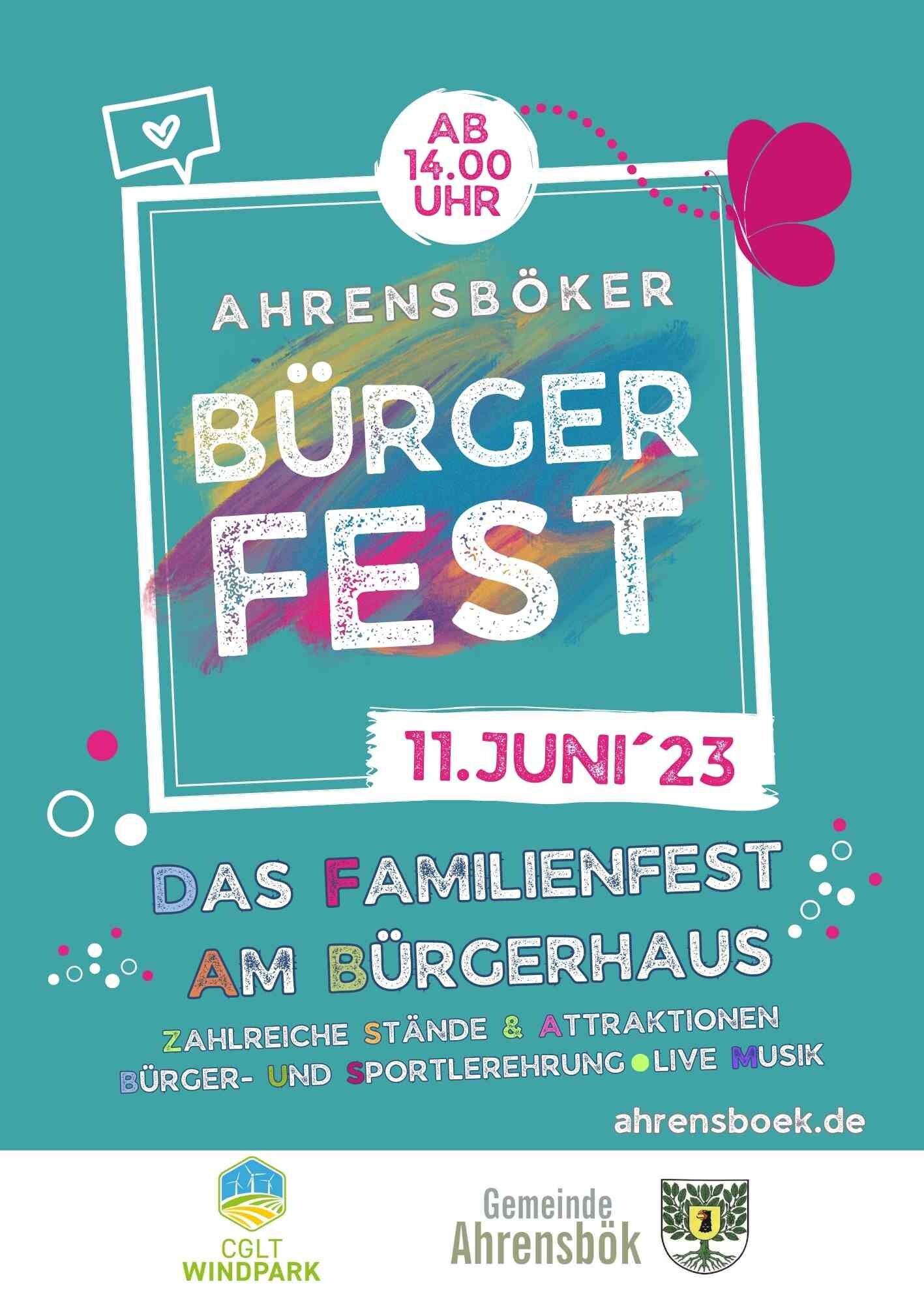 Abbildung Plakat des Bürgerfestes am 11.06.2023